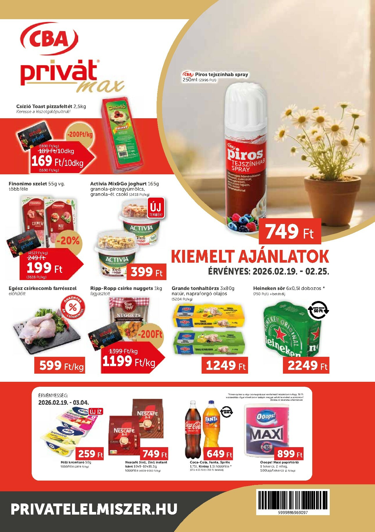 privat-elelmiszer - Privát Max akciós újság, érvényes 2026.02.19. - 2026.02.25.