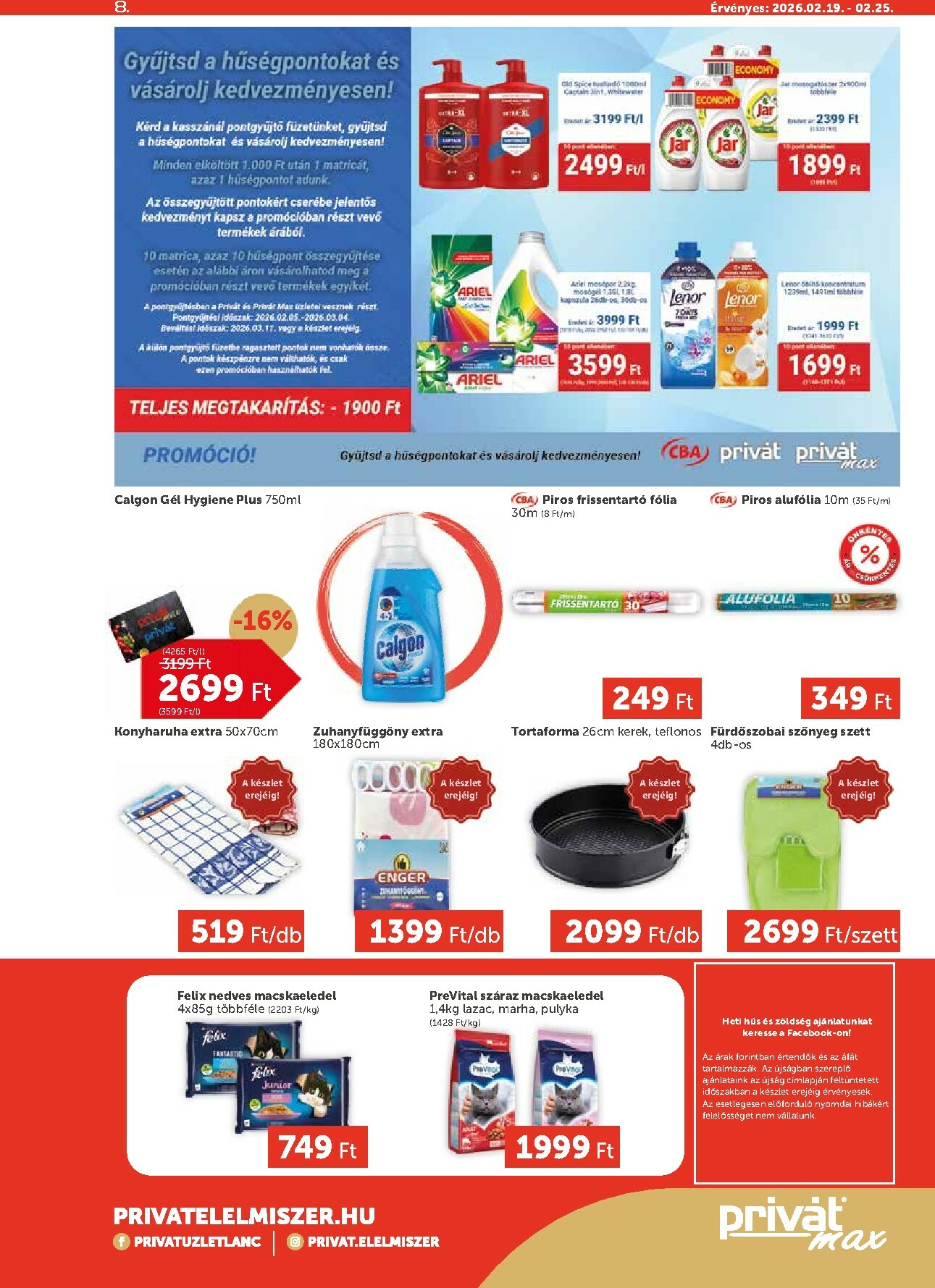 privat-elelmiszer - Privát Max akciós újság, érvényes 2026.02.19. - 2026.02.25. - page: 8