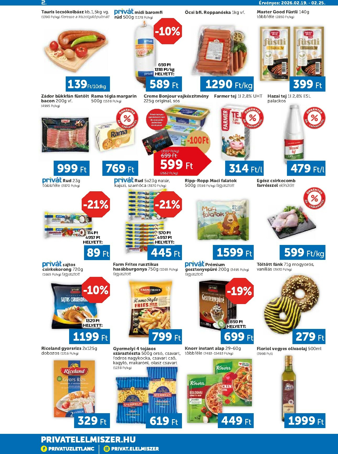privat-elelmiszer - Privát akciós újság, érvényes 2026.02.19. - 2026.02.25. - page: 2