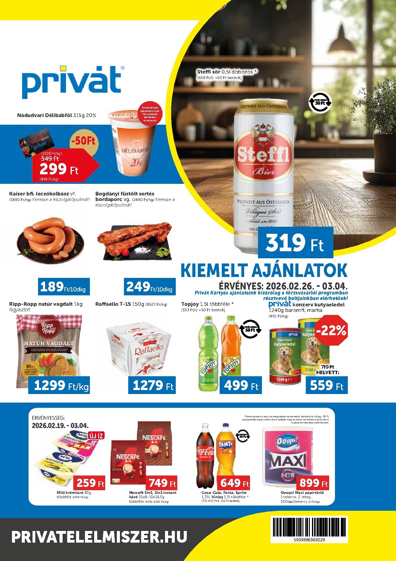 privat-elelmiszer - Privát akciós újság, érvényes 2026.02.26. - 2026.03.04.