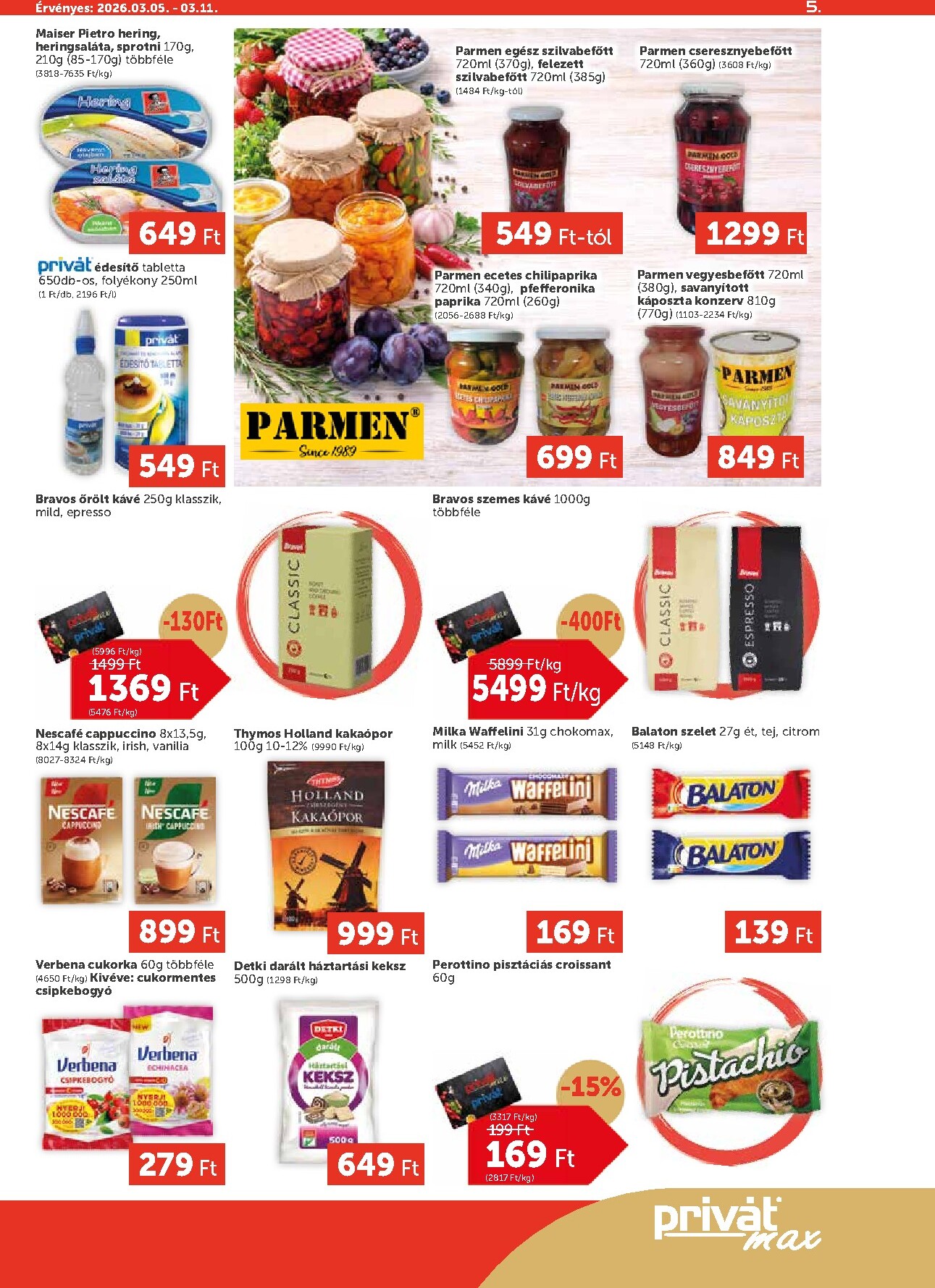 privat-elelmiszer - Privát Max akciós újság, érvényes 2026.03.05. - 2026.03.11. - page: 5