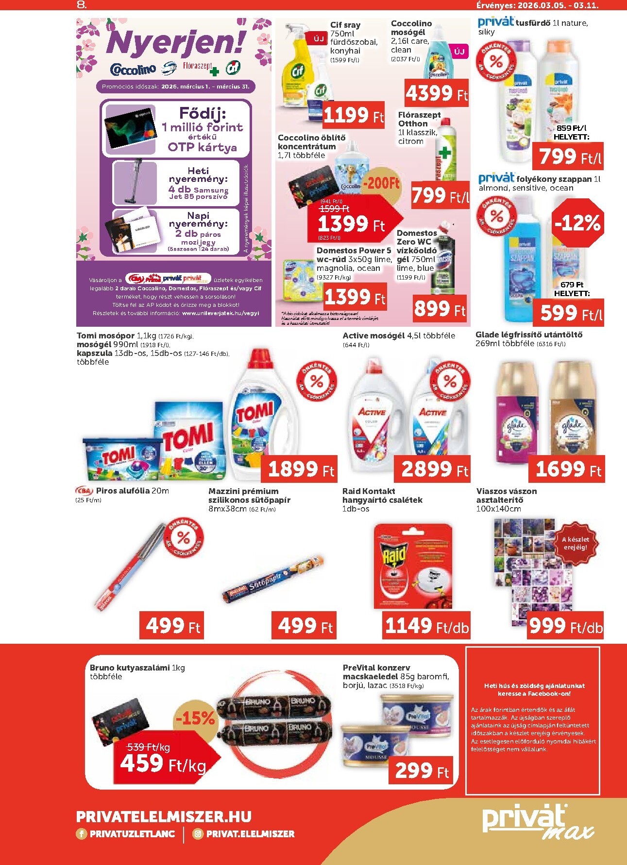 privat-elelmiszer - Privát Max akciós újság, érvényes 2026.03.05. - 2026.03.11. - page: 8