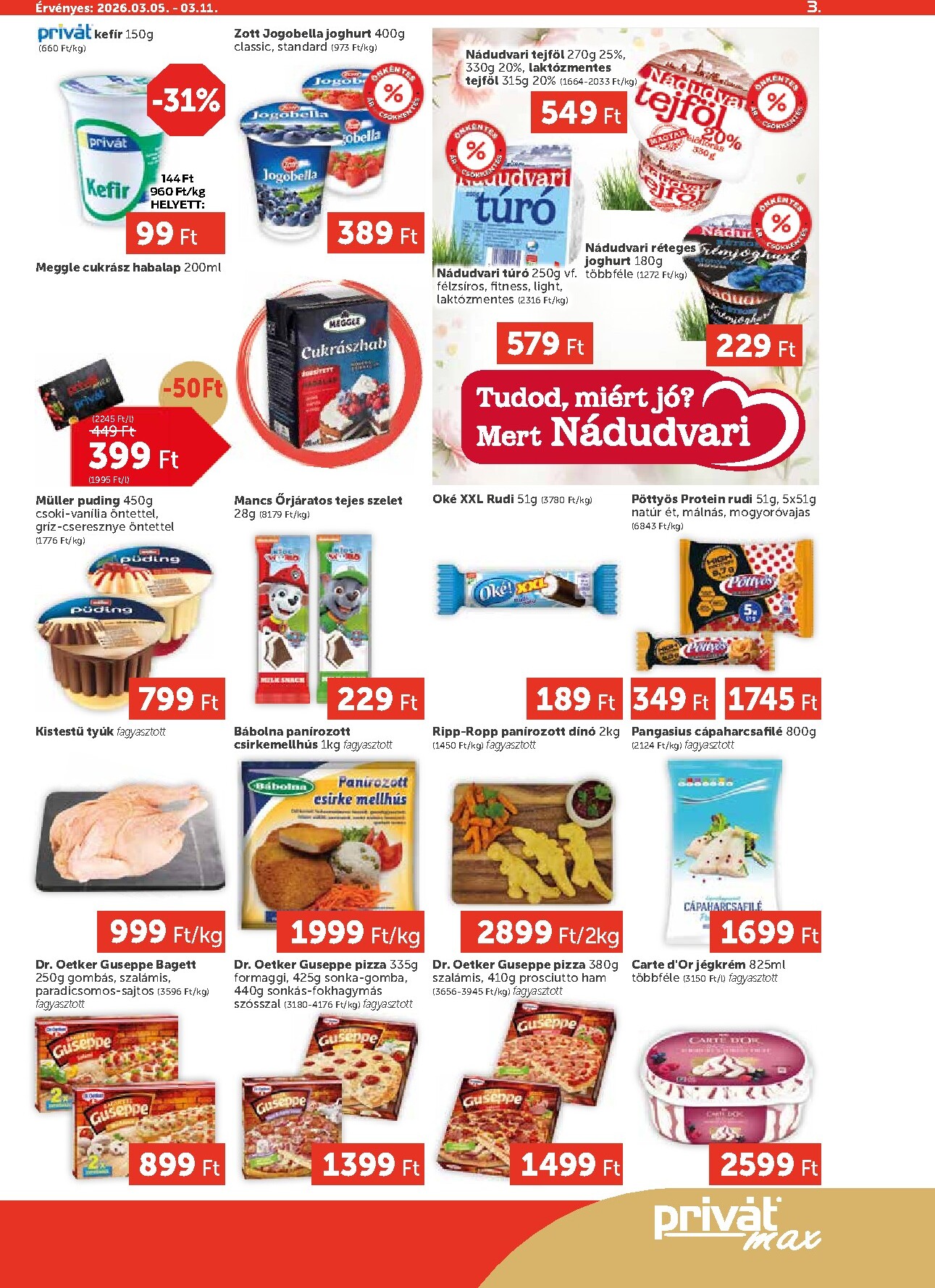 privat-elelmiszer - Privát Max akciós újság, érvényes 2026.03.05. - 2026.03.11. - page: 3