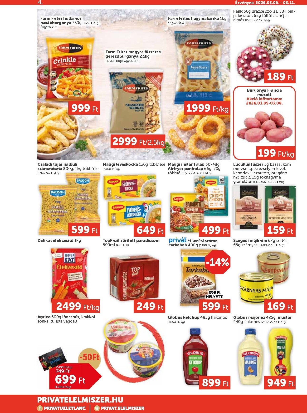 privat-elelmiszer - Privát Max akciós újság, érvényes 2026.03.05. - 2026.03.11. - page: 4
