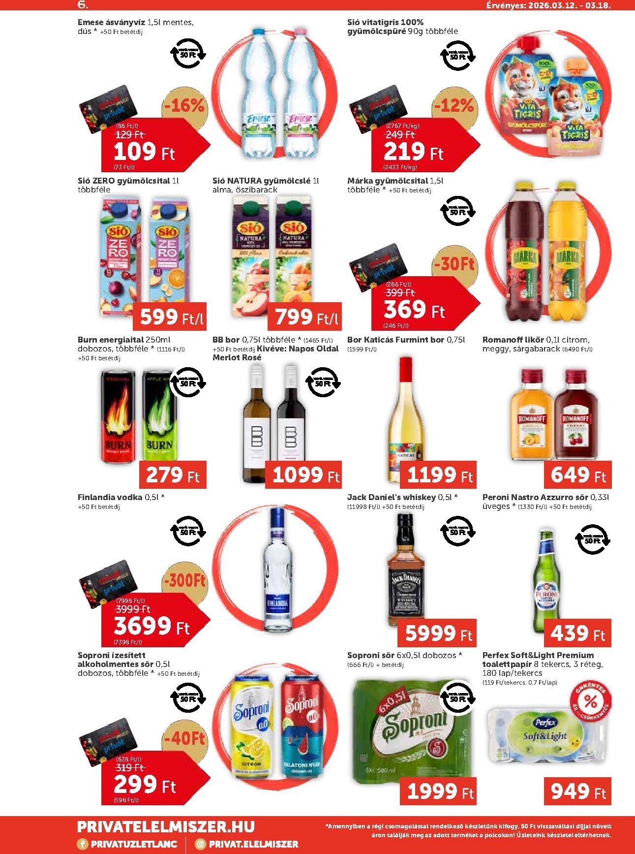 privat-elelmiszer - Privát Max akciós újság, érvényes 2026.03.12. - 2026.03.18. - page: 6