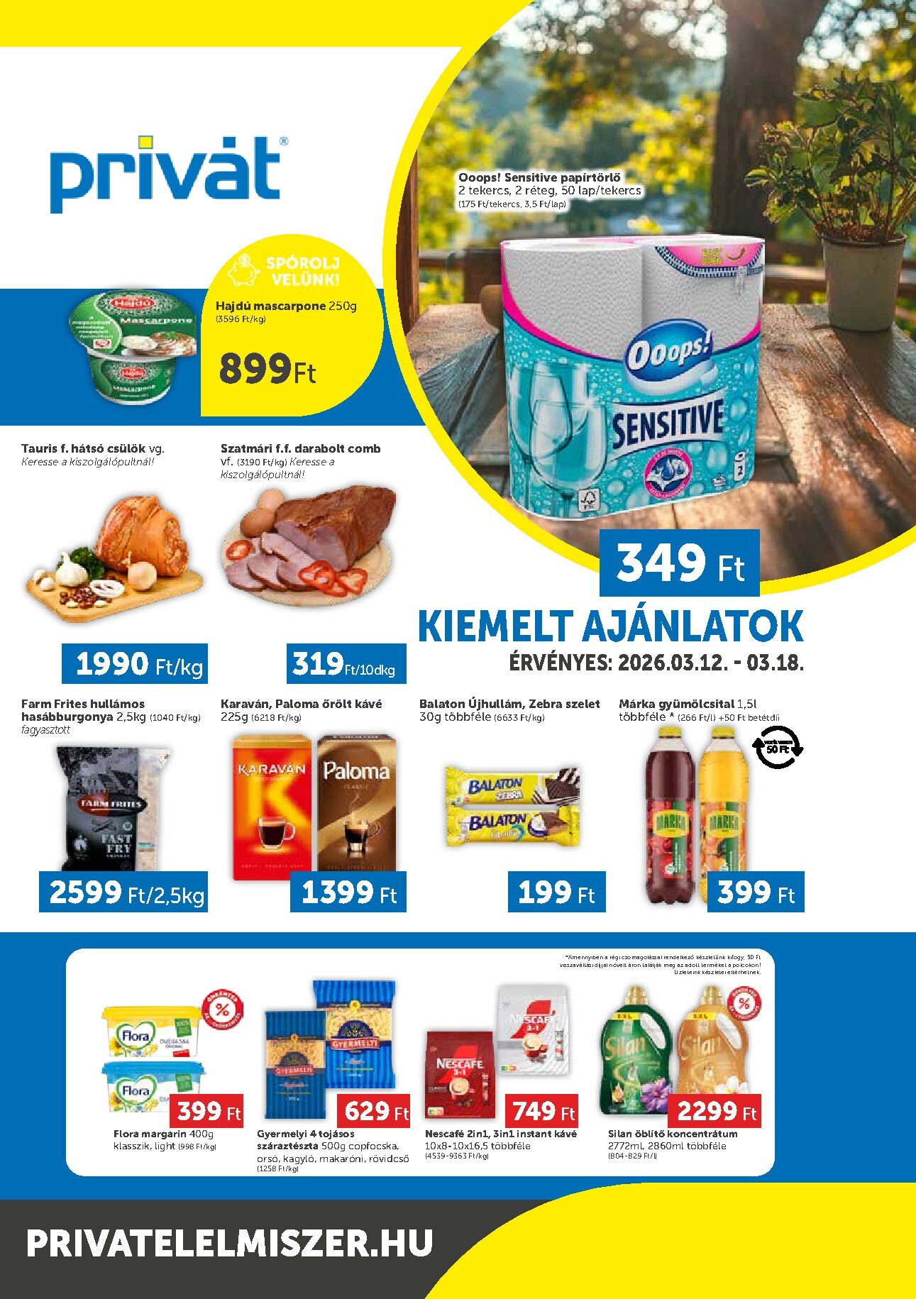 privat-elelmiszer - Privát akciós újság, érvényes 2026.03.12. - 2026.03.18.