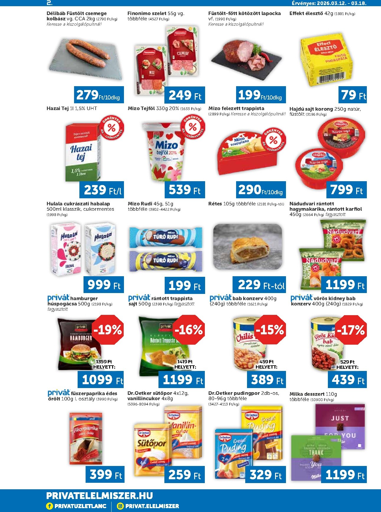 privat-elelmiszer - Privát akciós újság, érvényes 2026.03.12. - 2026.03.18. - page: 2