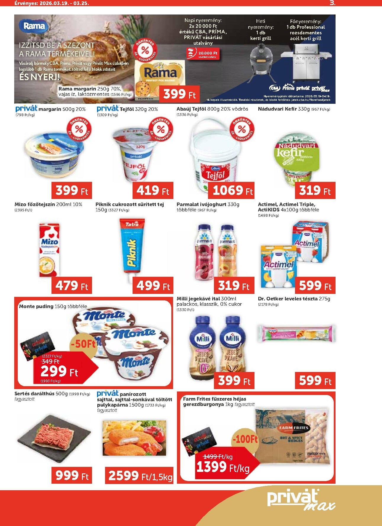 privat-elelmiszer - Privát Max akciós újság, érvényes 2026.03.19. - 2026.03.25. - page: 3