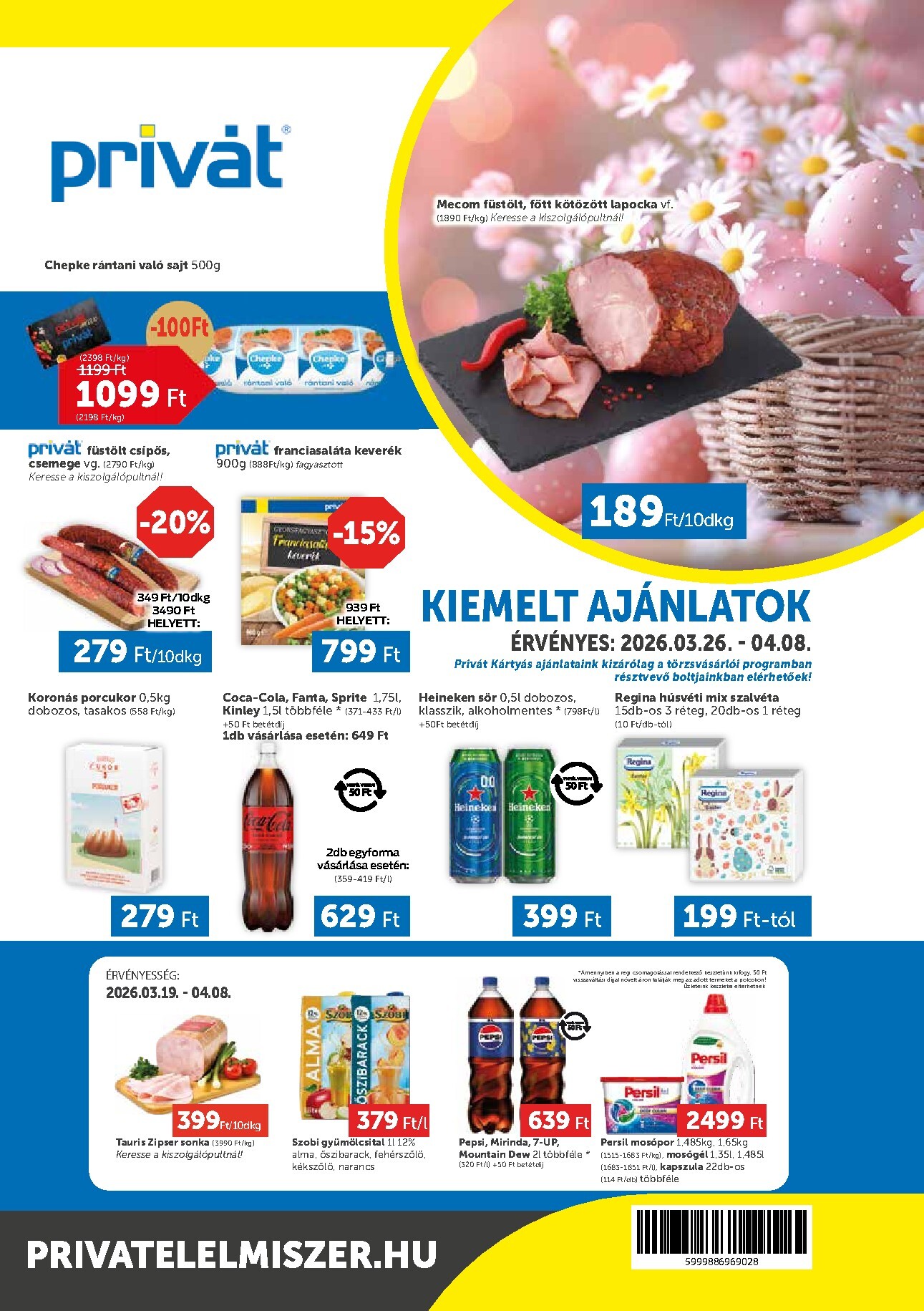 privat-elelmiszer - Privát akciós újság, érvényes 2026.03.26. - 2026.04.08.