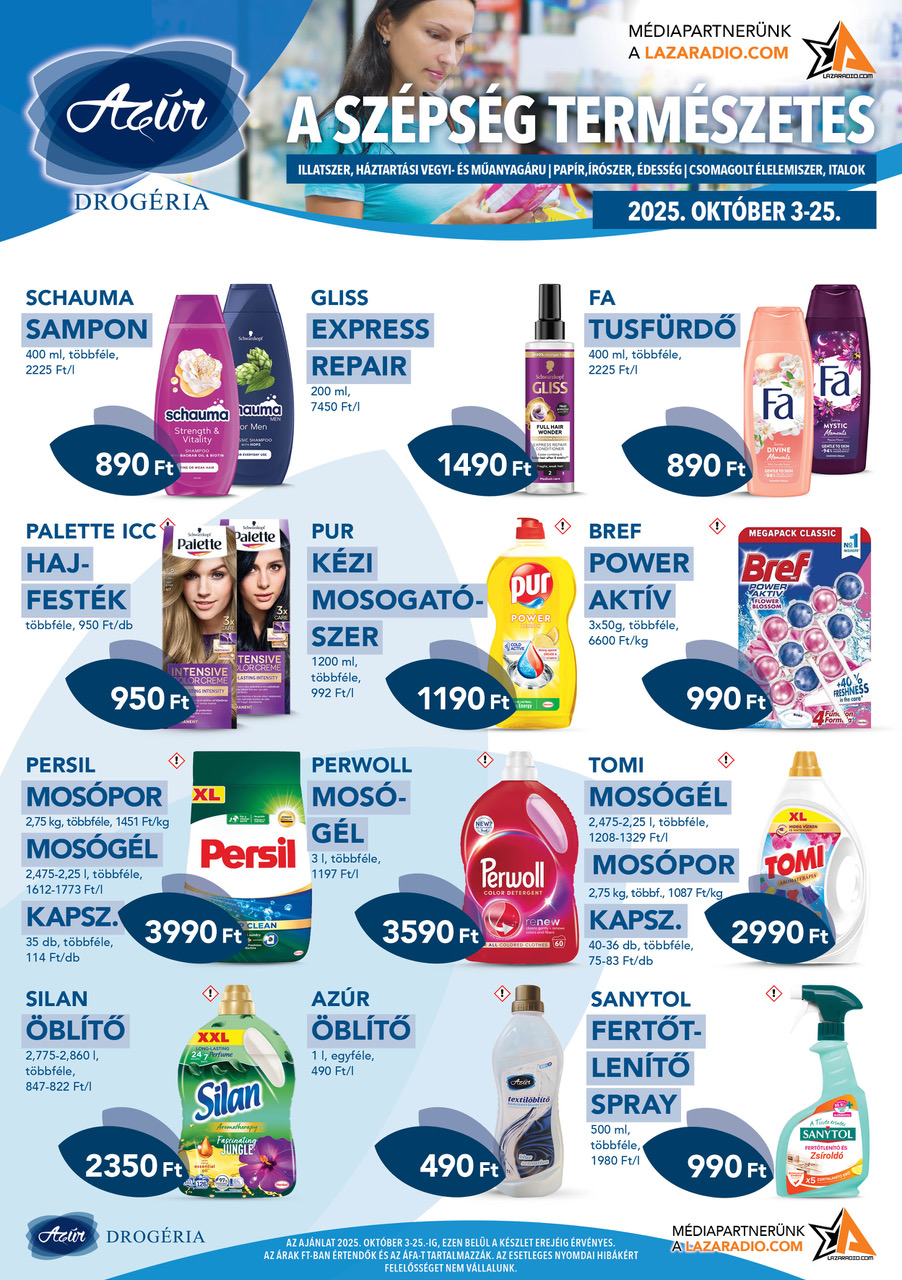azur - Azúr akciós újság, érvényes 10.03. - 10.25.