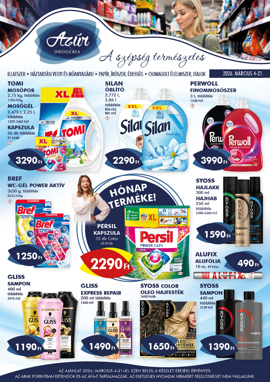 azur - Azúr akciós újság, érvényes 2026.03.04. - 2026.03.21.