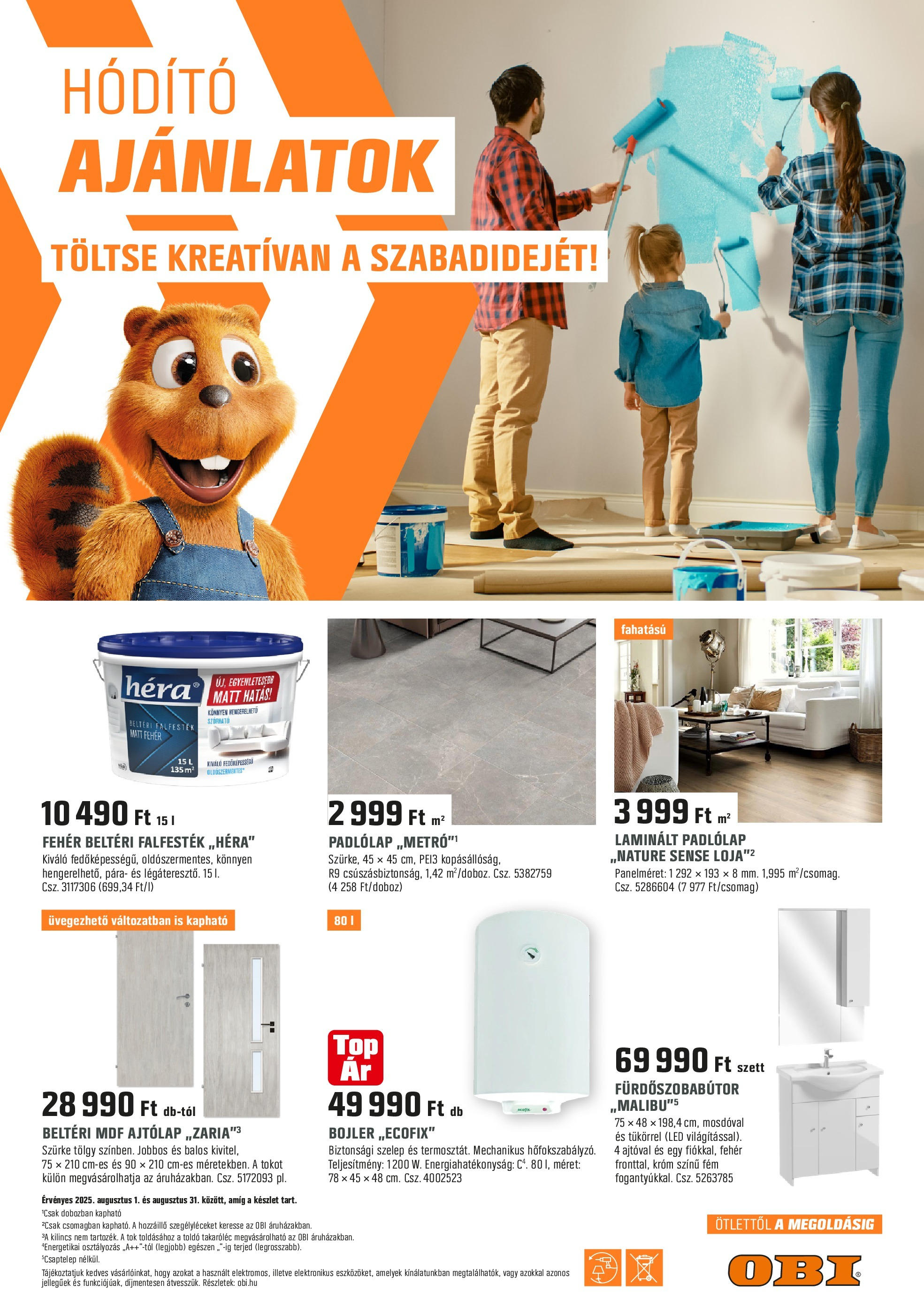 obi - OBI akciós újság, érvényes 08.01. - 08.31.