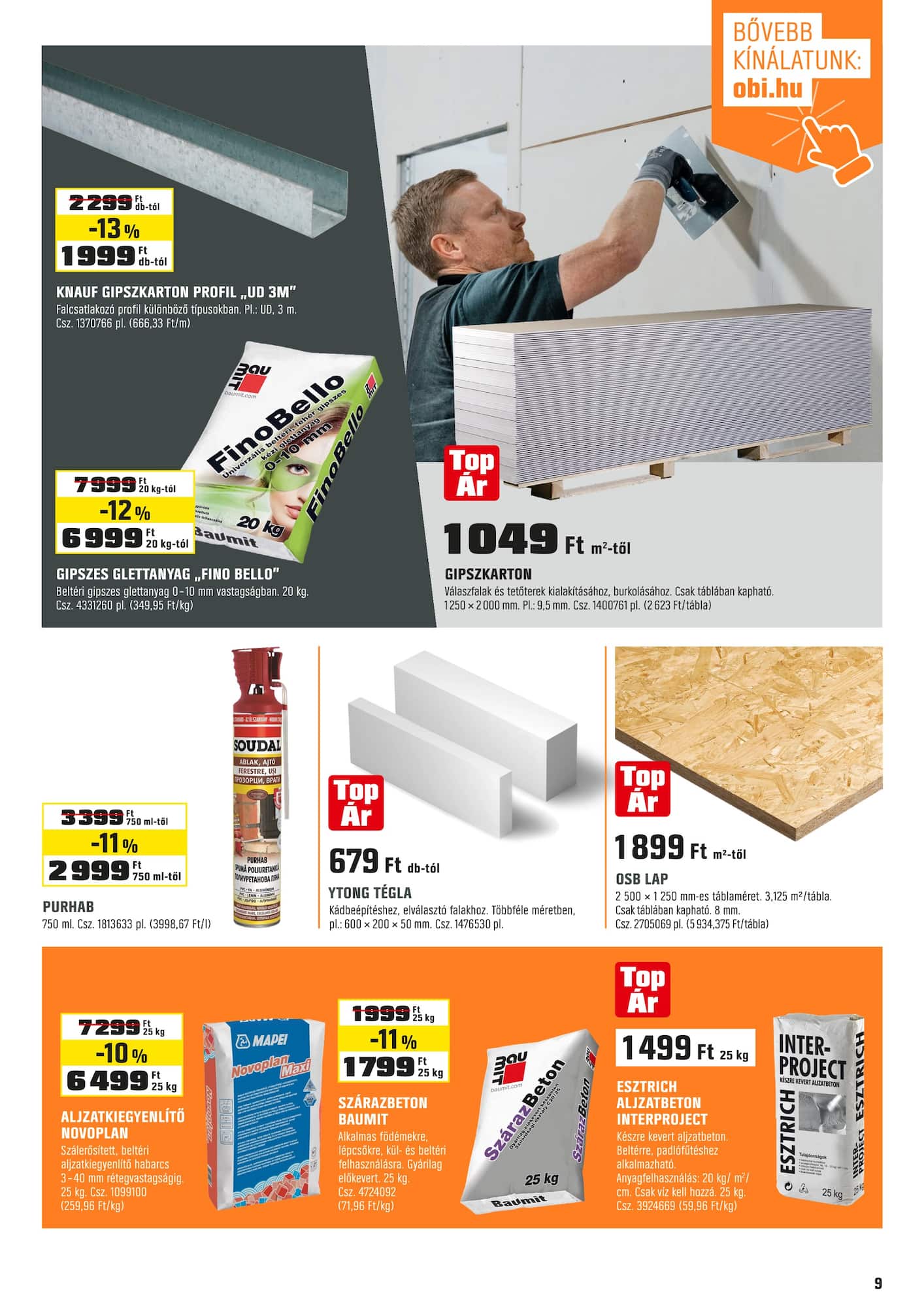 obi - OBI akciós újság, érvényes 10.01. - 11.03. - page: 9
