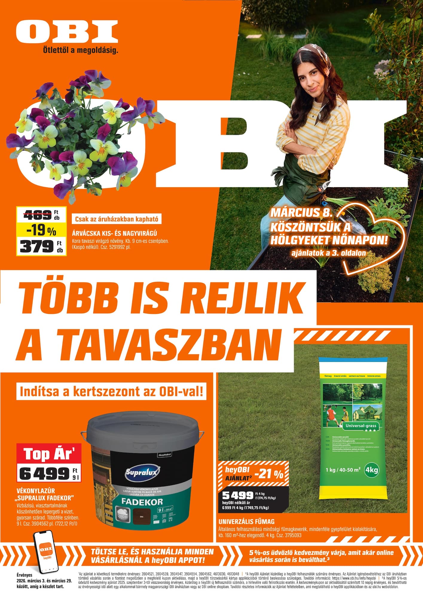 obi - OBI akciós újság, érvényes 2026.03.03. - 2026.03.29. - page: 1