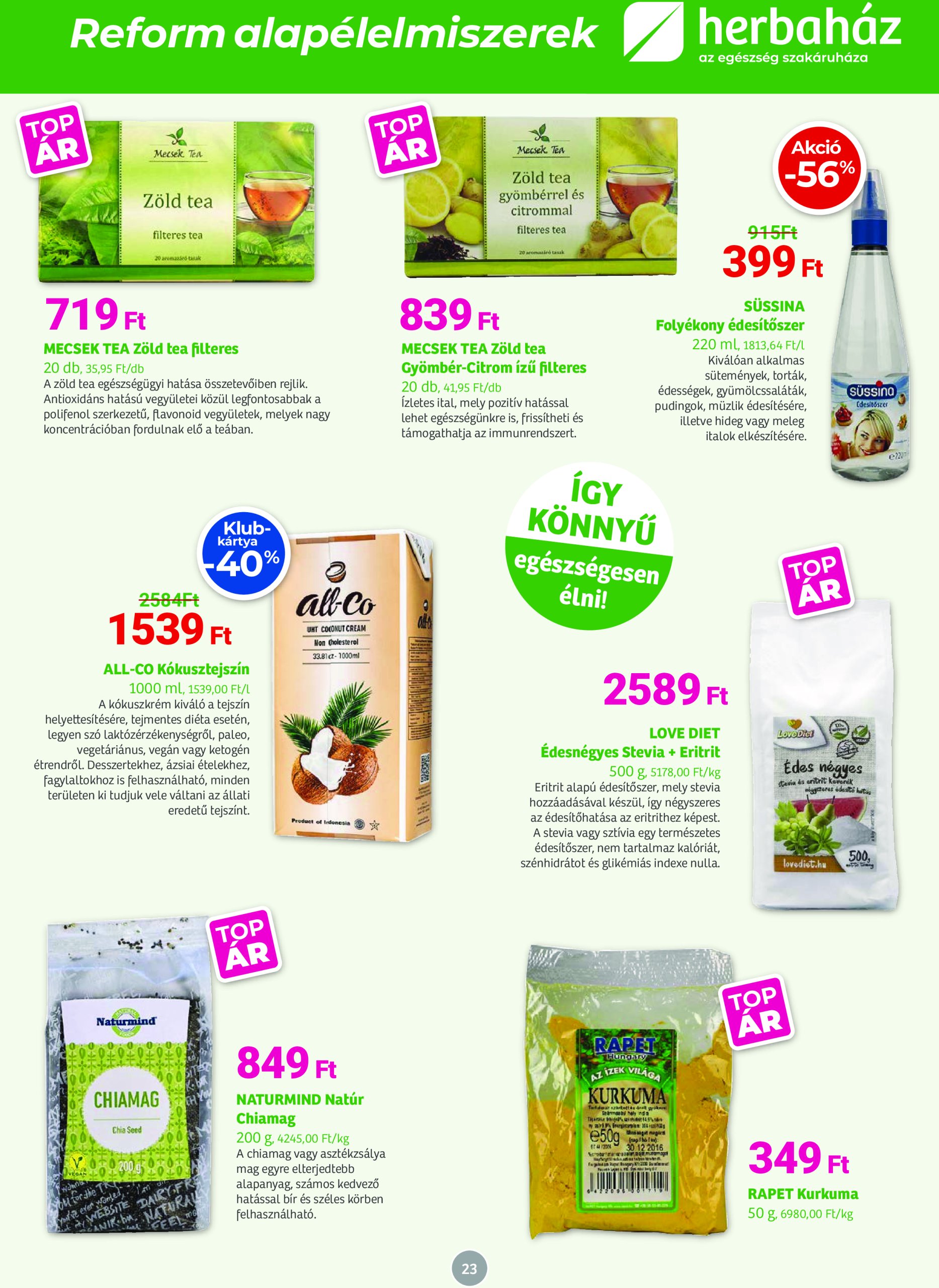 herbahaz - Herbaház akciós újság, érvényes 05.05. - 06.01. - page: 23