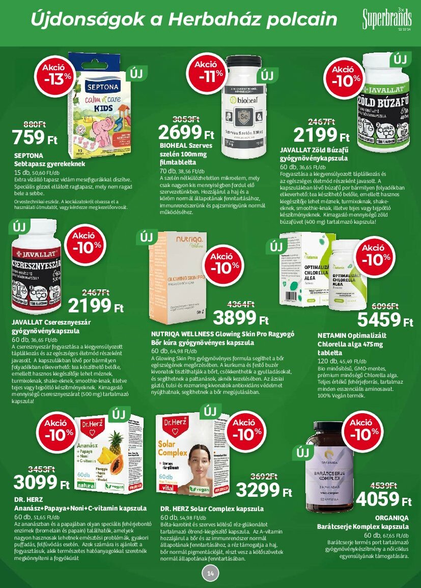 herbahaz - Herbaház akciós újság, érvényes 08.04. - 08.31. - page: 14