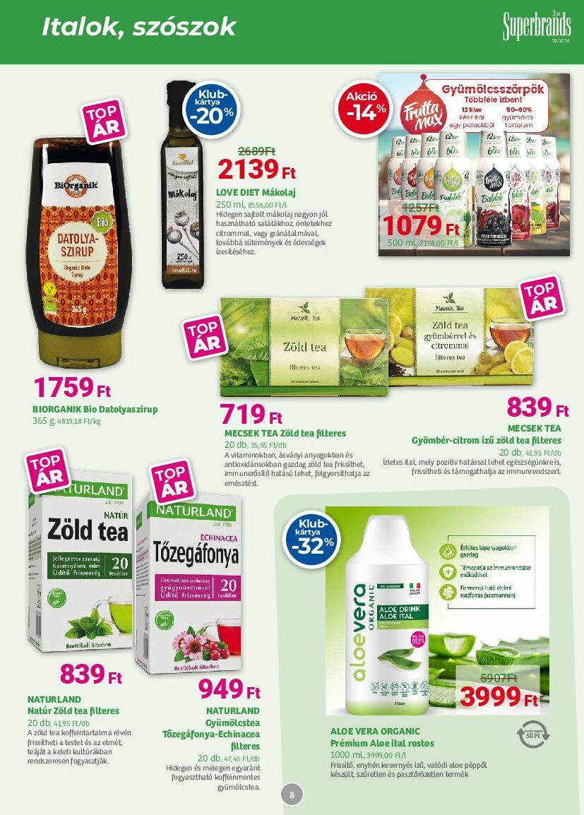 herbahaz - Herbaház akciós újság, érvényes 08.04. - 08.31. - page: 8