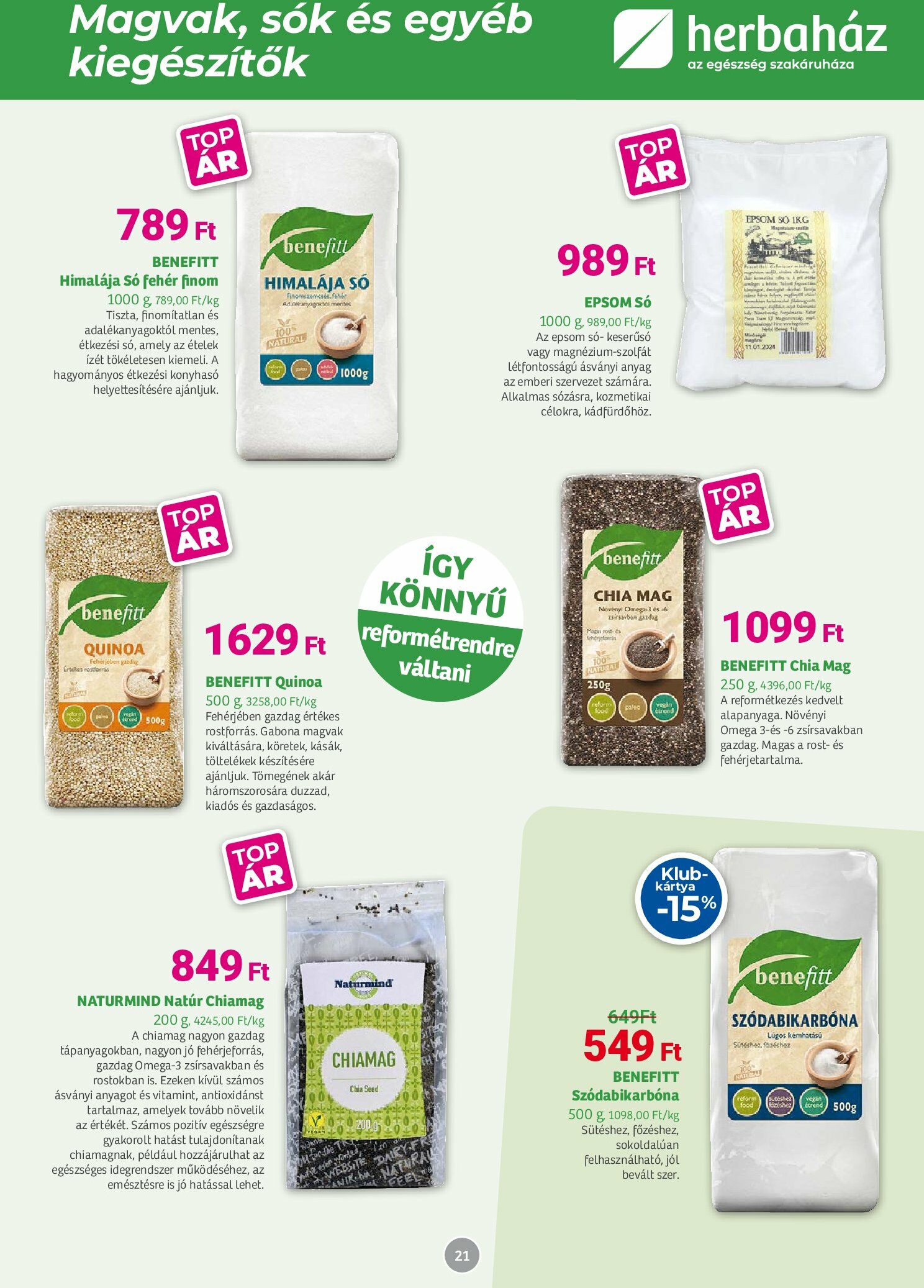 herbahaz - Herbaház akciós újság, érvényes 09.01. - 10.05. - page: 21