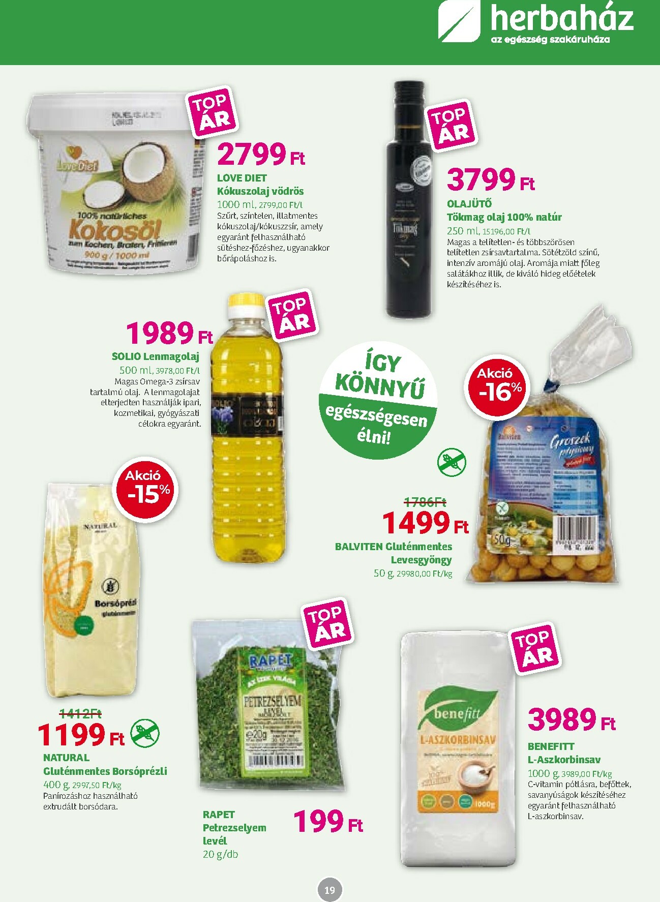 herbahaz - Herbaház akciós újság, érvényes 10.06. - 11.02. - page: 19