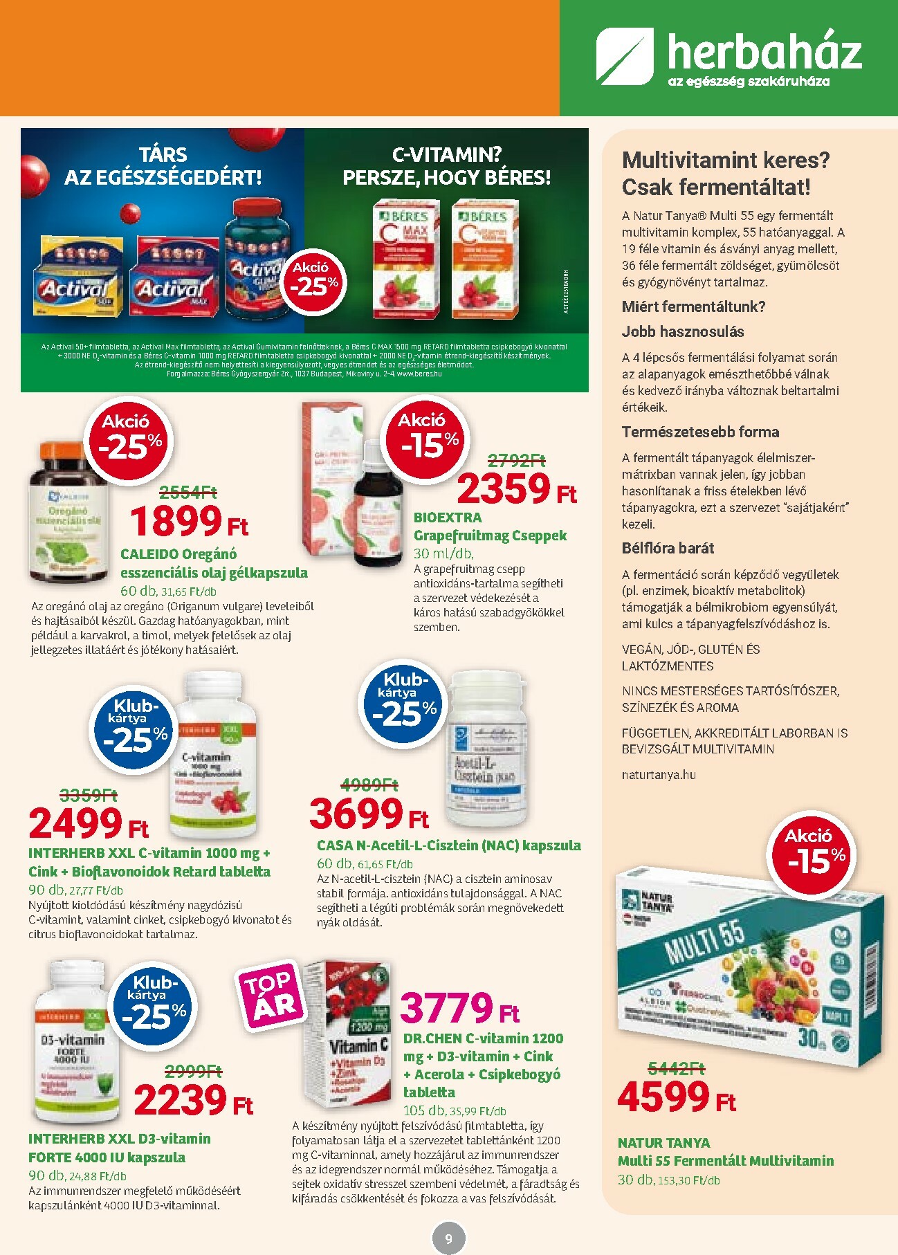 herbahaz - Herbaház akciós újság, érvényes 10.06. - 11.02. - page: 9
