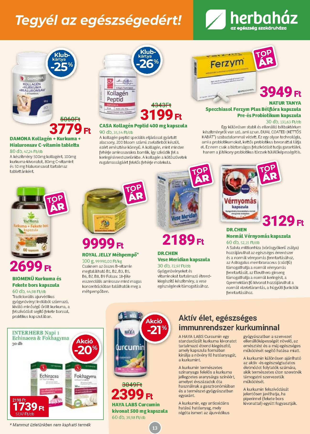 herbahaz - Herbaház akciós újság, érvényes 10.06. - 11.02. - page: 13