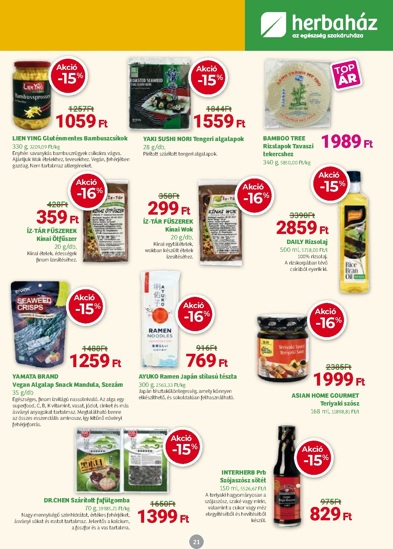 herbahaz - Herbaház akciós újság, érvényes 10.06. - 11.02. - page: 21