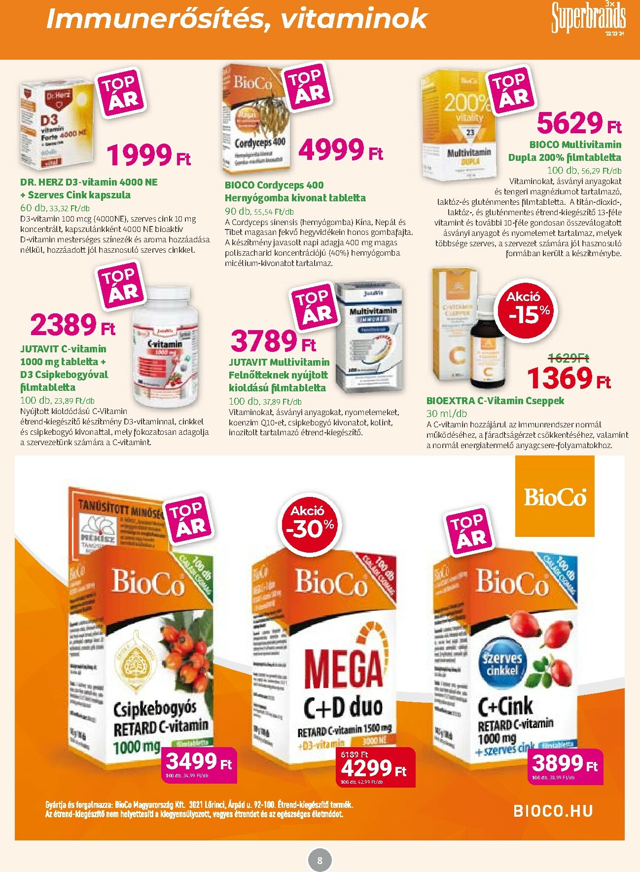 herbahaz - Herbaház akciós újság, érvényes 10.06. - 11.02. - page: 8