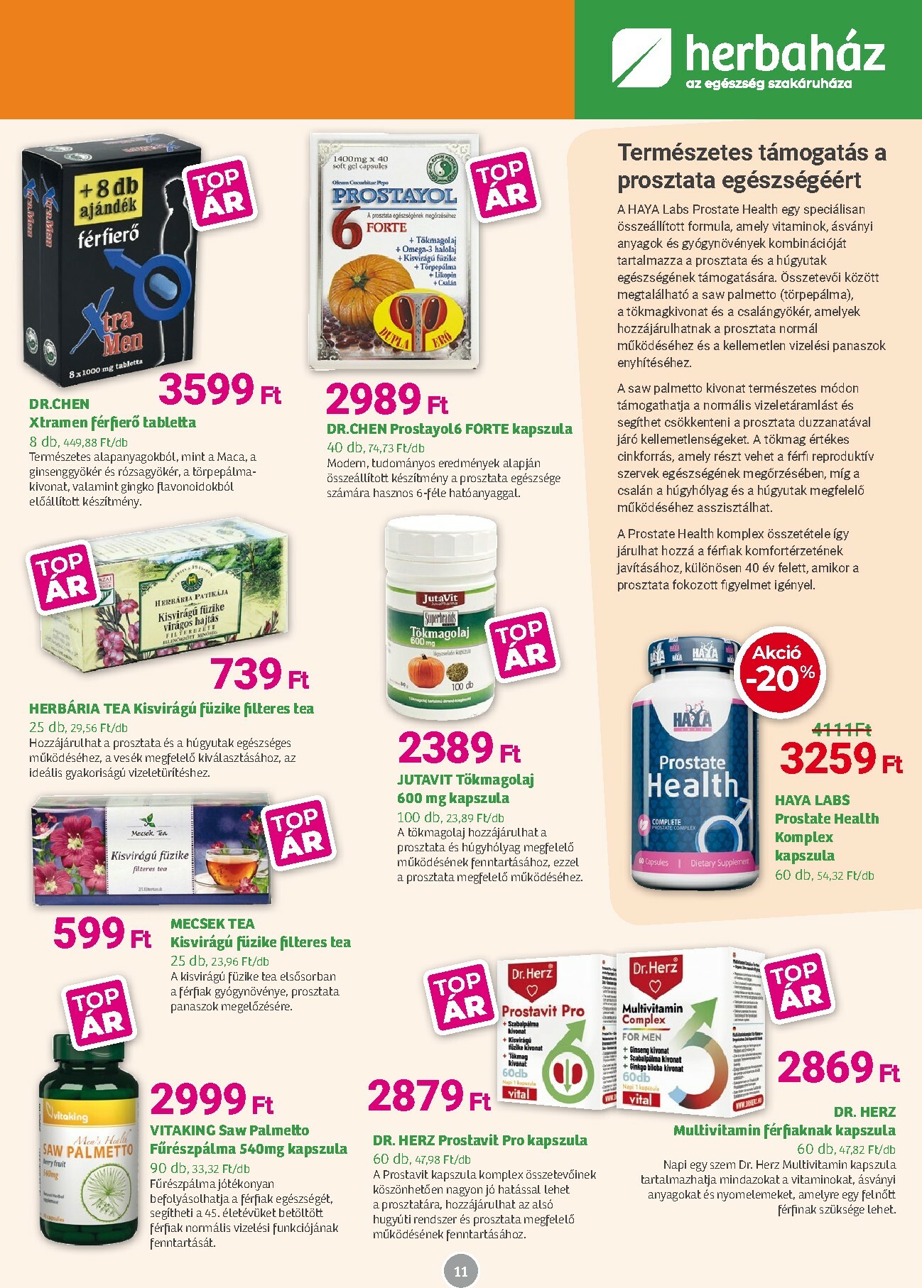 herbahaz - Herbaház akciós újság, érvényes 11.03. - 11.30. - page: 11