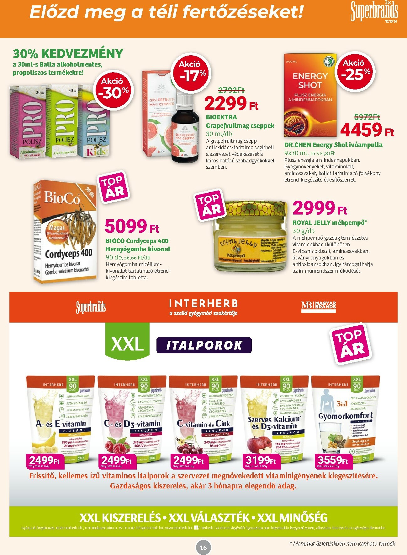 herbahaz - Herbaház akciós újság, érvényes 12.01. - 01.04. - page: 16