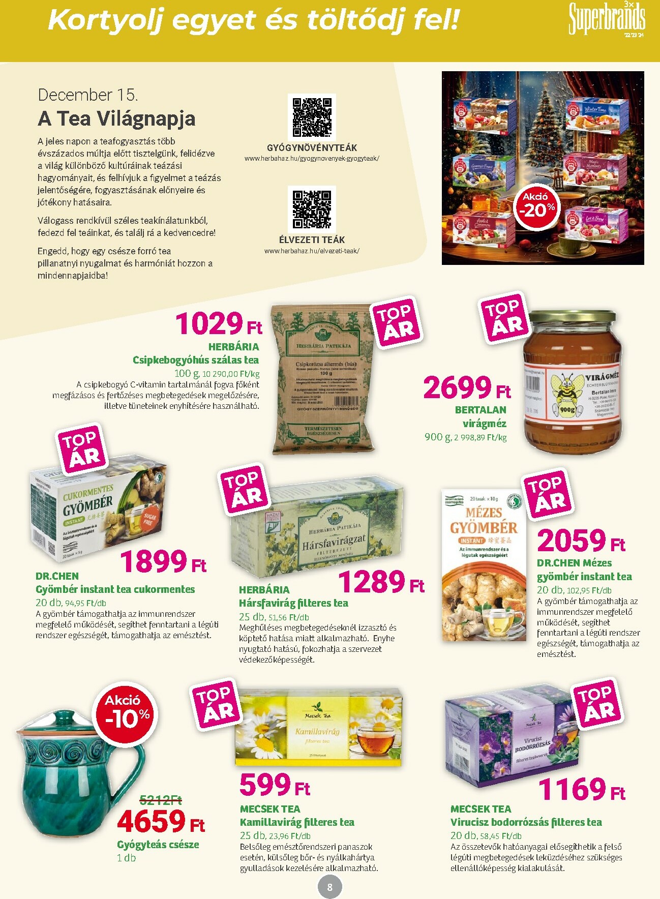 herbahaz - Herbaház akciós újság, érvényes 12.01. - 01.04. - page: 8