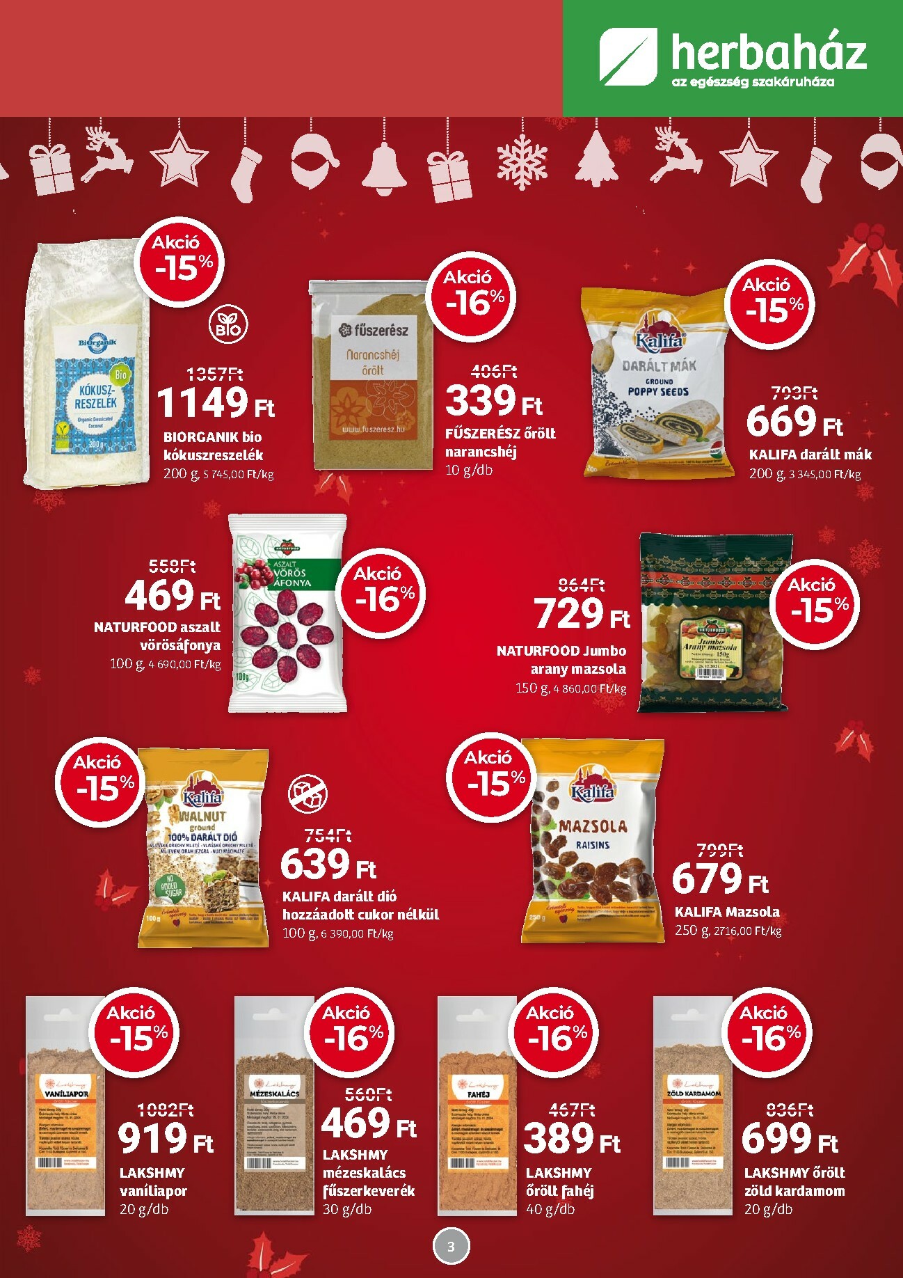 herbahaz - Herbaház akciós újság, érvényes 12.01. - 01.04. - page: 3