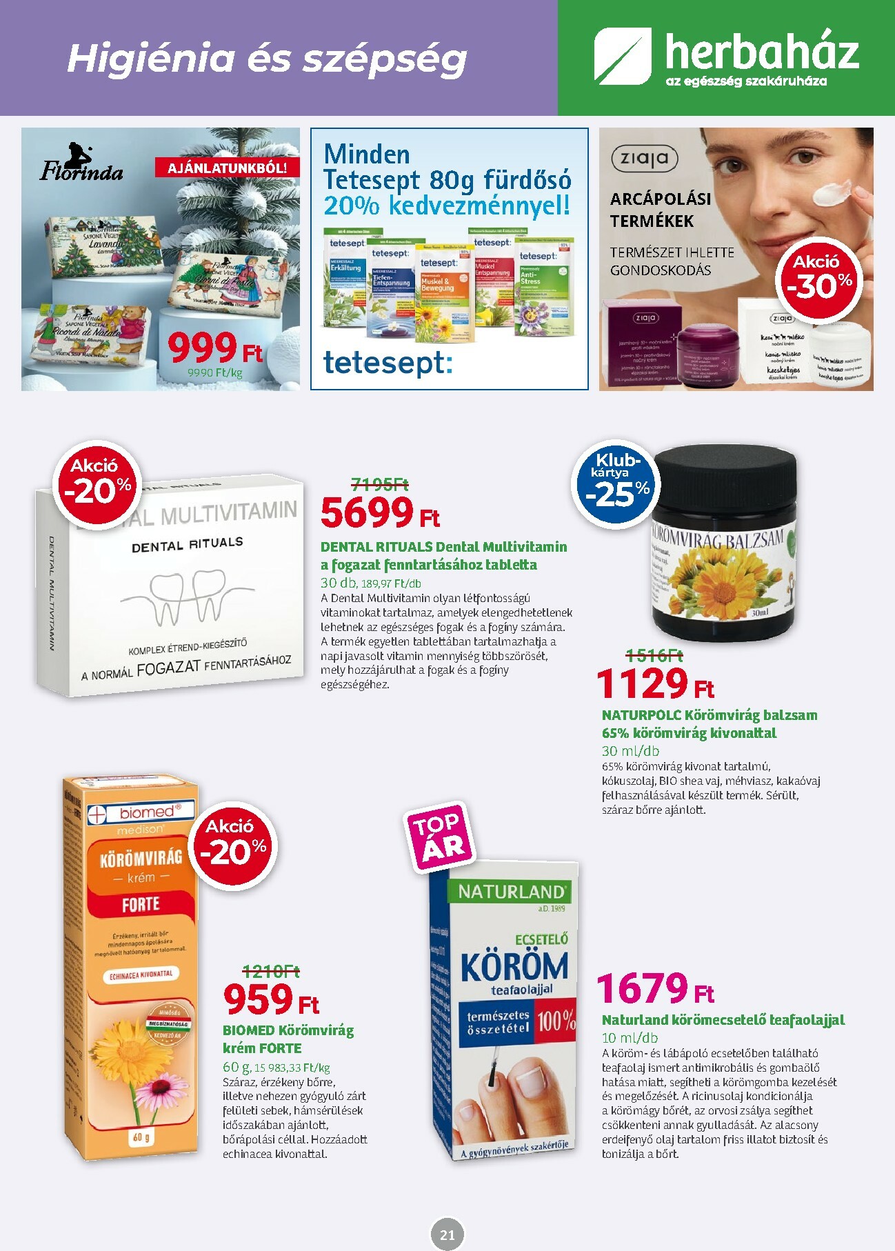 herbahaz - Herbaház akciós újság, érvényes 12.01. - 01.04. - page: 21