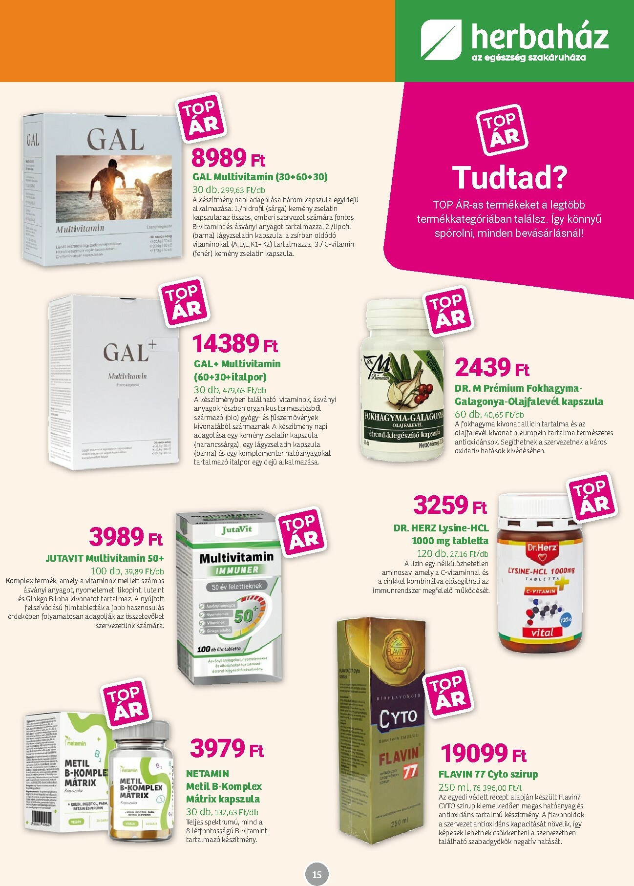 herbahaz - Herbaház akciós újság, érvényes 2026.02.02. - 2026.03.03. - page: 15