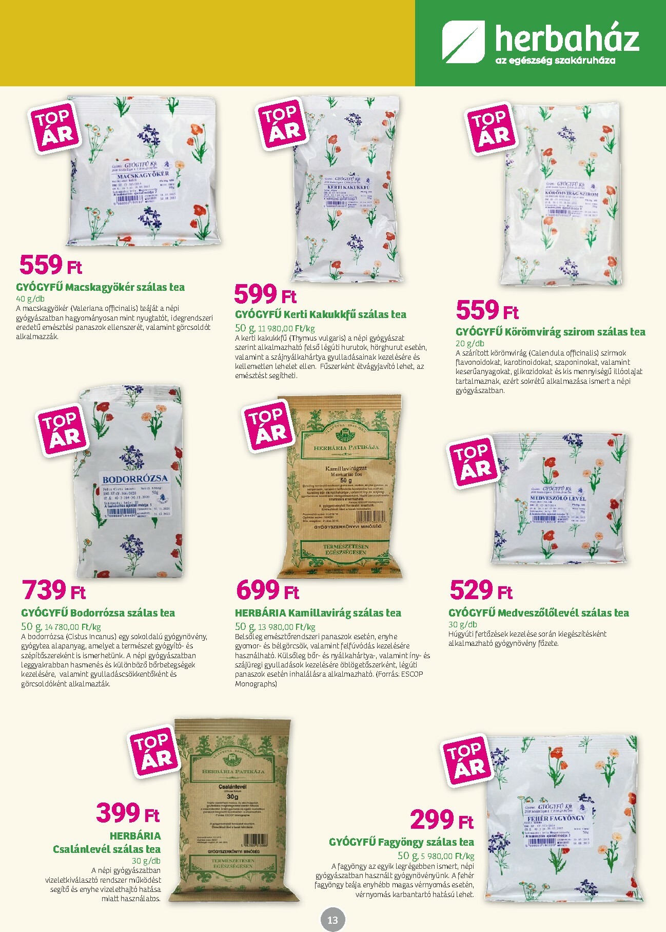 herbahaz - Herbaház akciós újság, érvényes 2026.02.02. - 2026.03.03. - page: 13