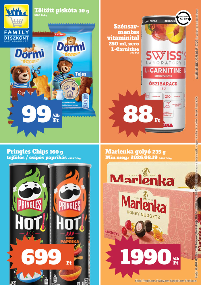 family-diszkont - Family Diszkont hirdetmény a következő hétre szerdától 2026.08.19.-tól hétfőtől 2026.08.31.-ig - page: 1