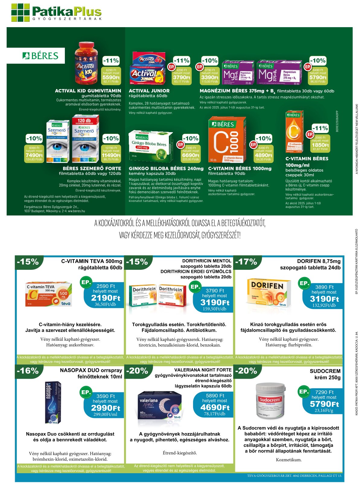 patikaplus - PatikaPlus akciós újság, érvényes 08.01. - 08.31. - page: 6