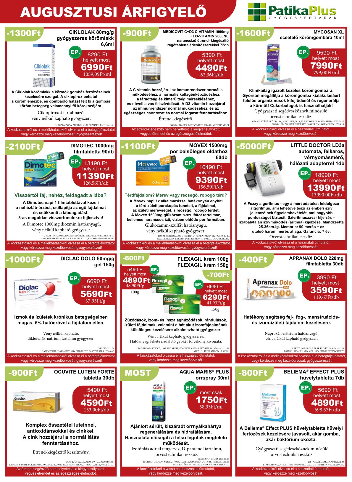 patikaplus - PatikaPlus akciós újság, érvényes 08.01. - 08.31. - page: 7