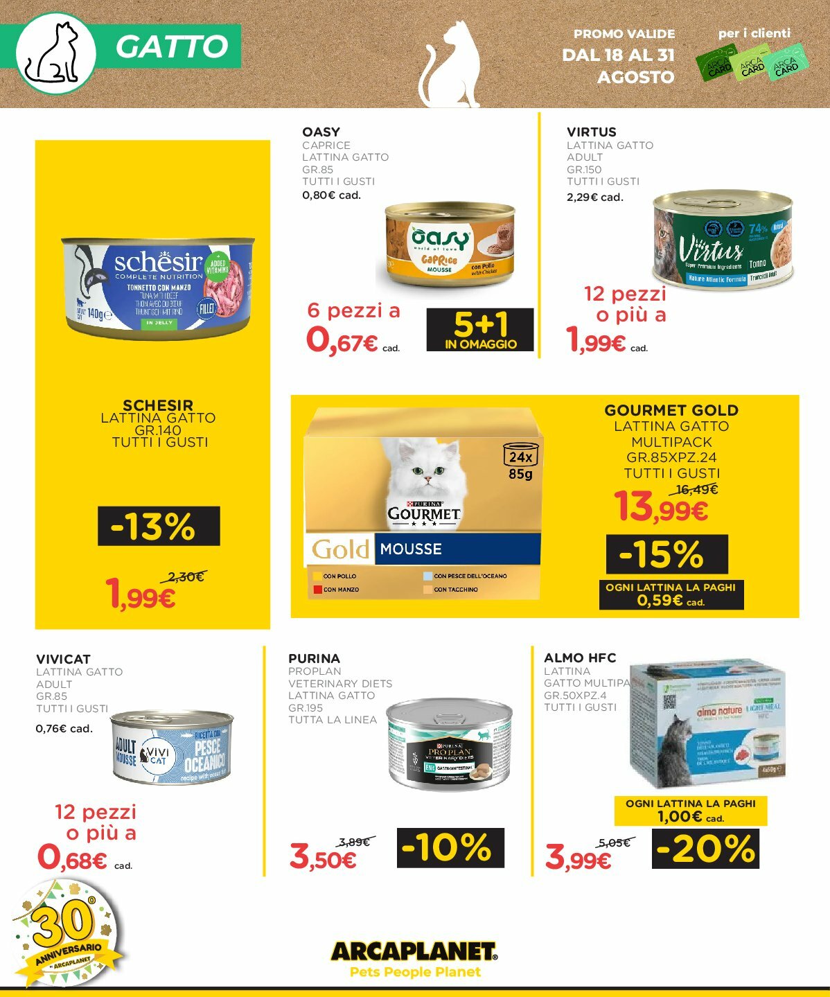 arcaplanet - Volantino Arcaplanet valido dal 18/08 al 31/08 - page: 10