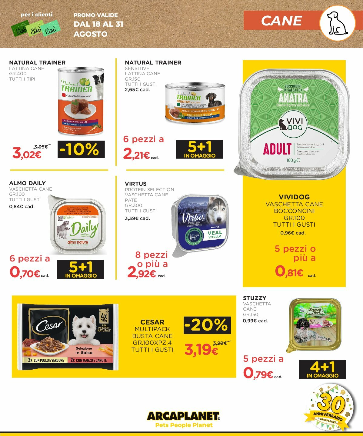 arcaplanet - Volantino Arcaplanet valido dal 18/08 al 31/08 - page: 5