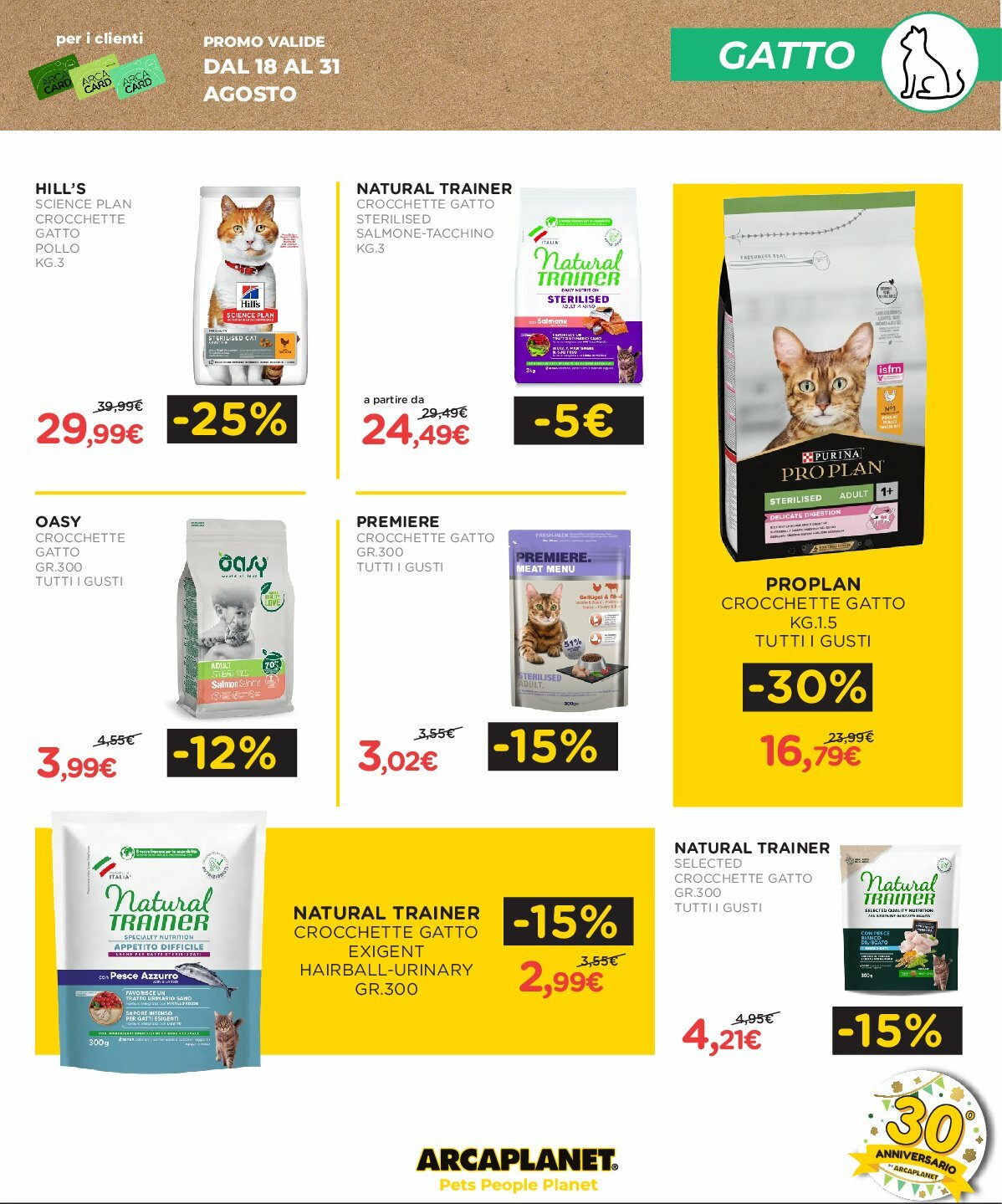 arcaplanet - Volantino Arcaplanet valido dal 18/08 al 31/08 - page: 9