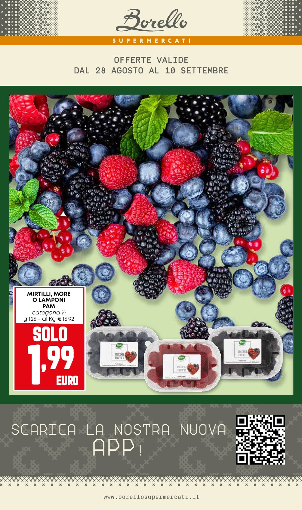 borello - Volantino Borello valido dal 28/08 al 10/09