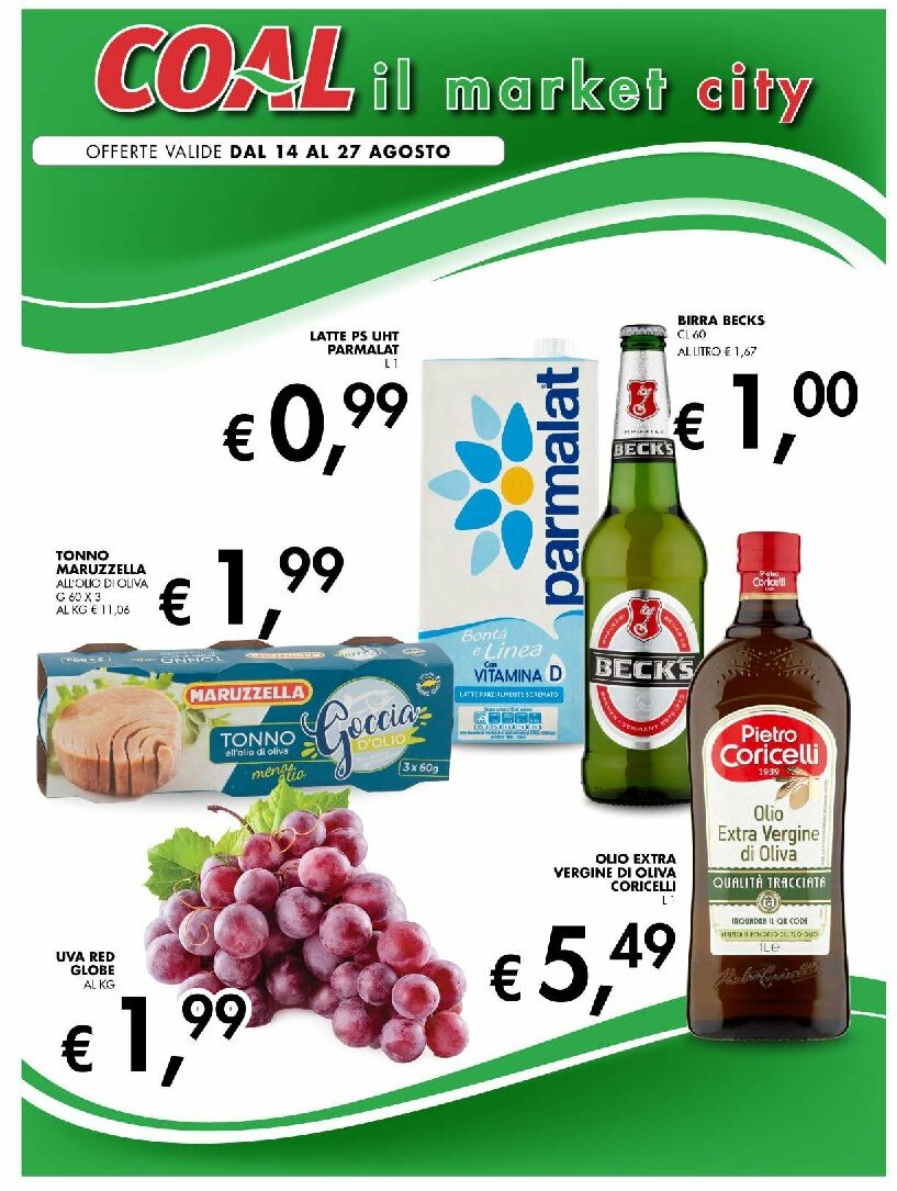 coal - Volantino Coal il Market City valido dal 14/08 al 27/08