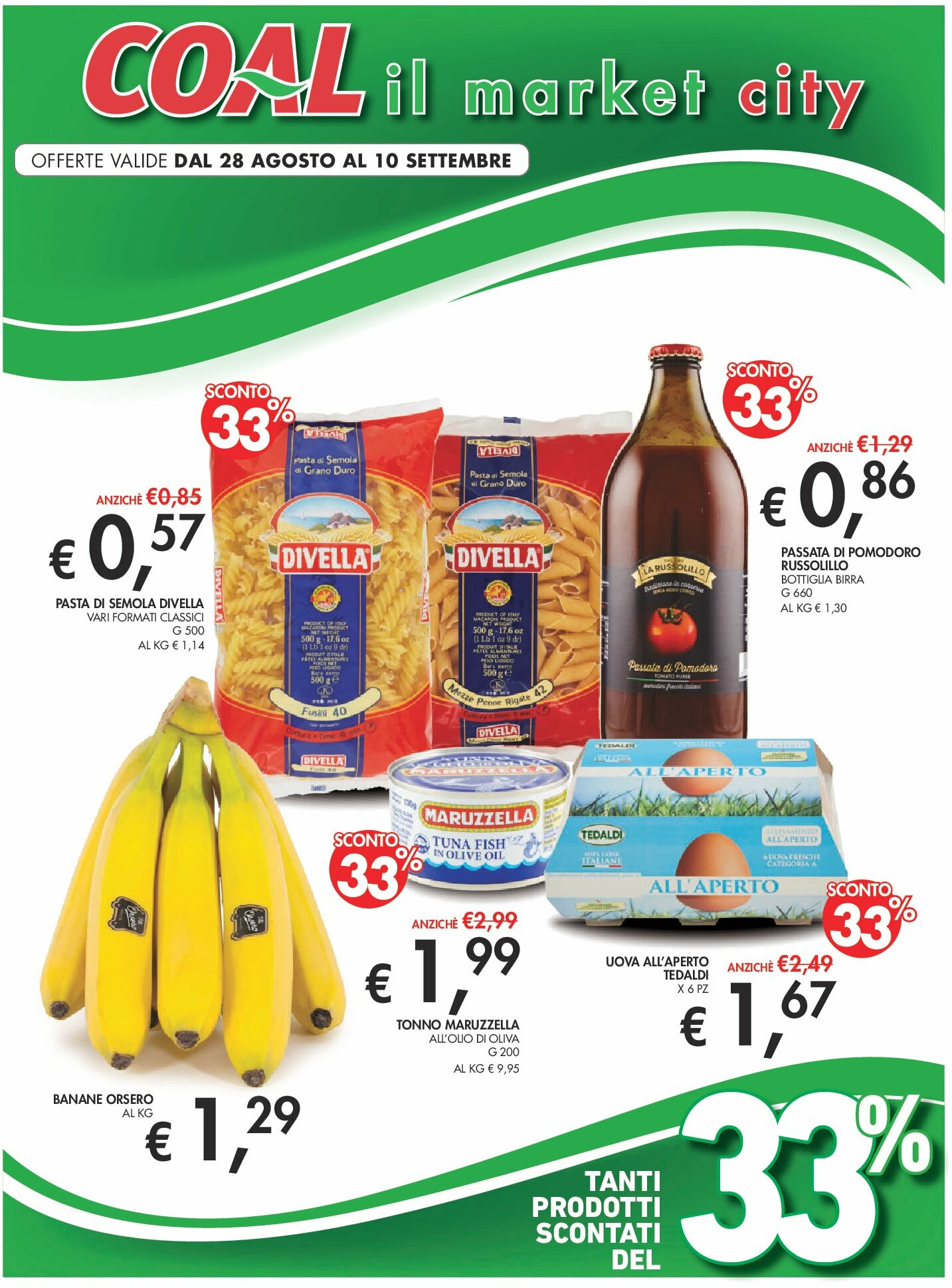 coal - Volantino Coal il Market City valido dal 28/08 al 10/09