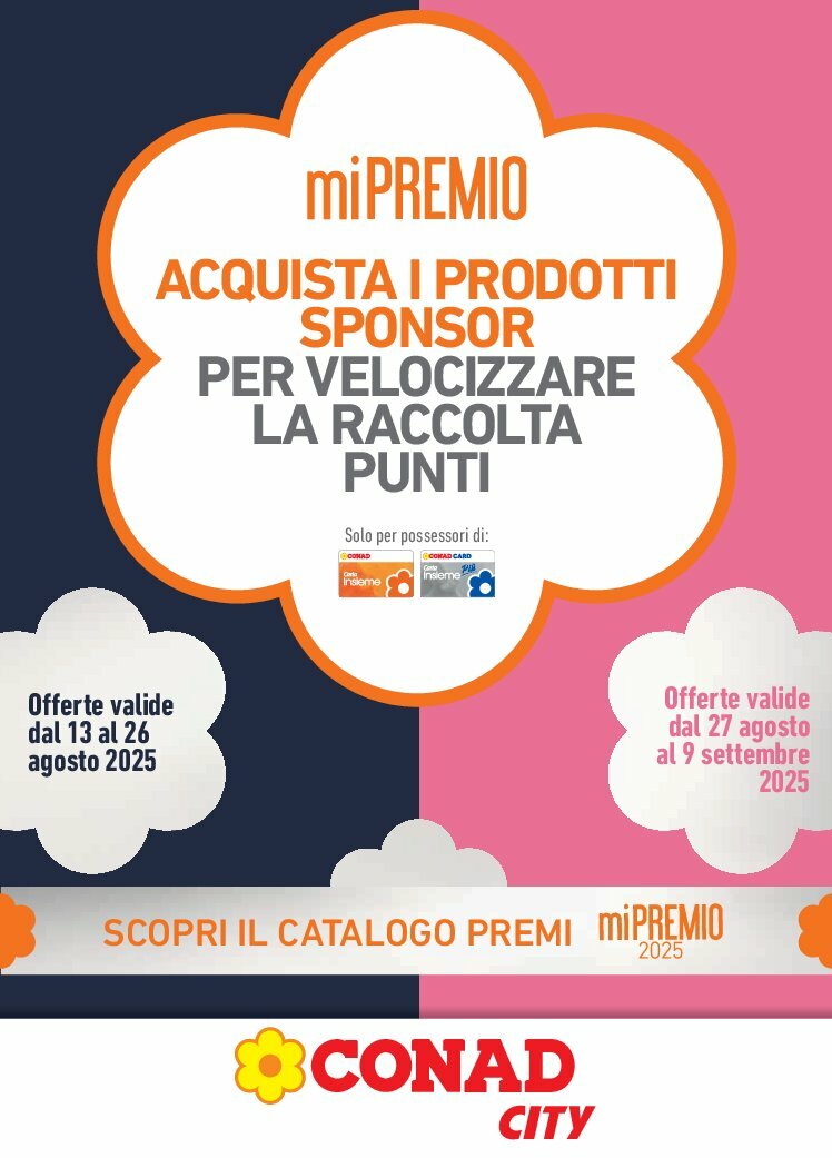 conad-city - Volantino Conad City - miPremio valido dal 13/08 al 09/09