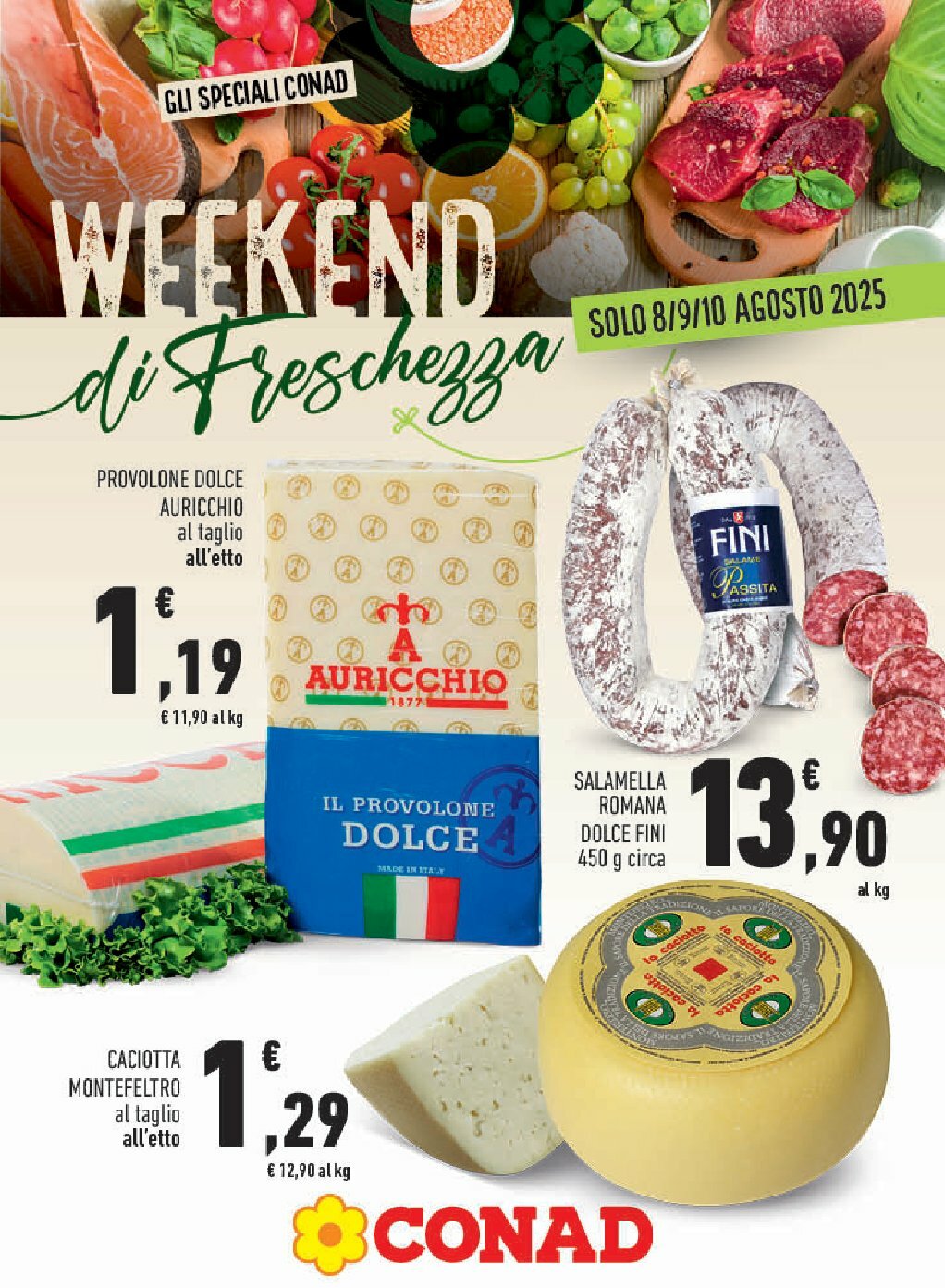 conad-city - Volantino Conad City - Weekend di Freschezza valido dal 08/08 al 10/08