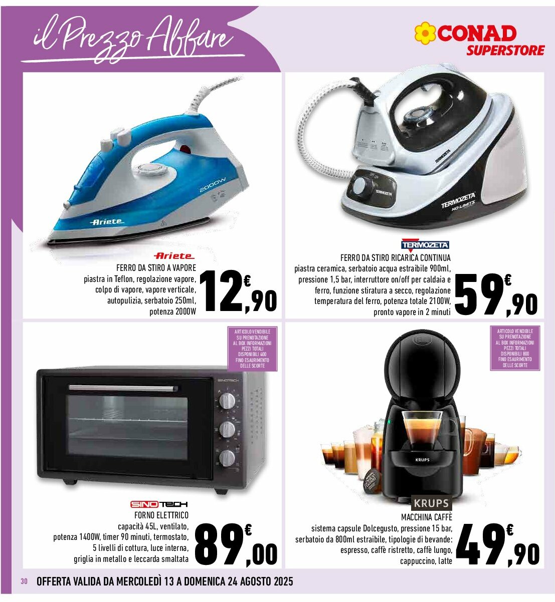 conad-superstore - Volantino Conad Superstore valido dal 13/08 al 24/08 - page: 30