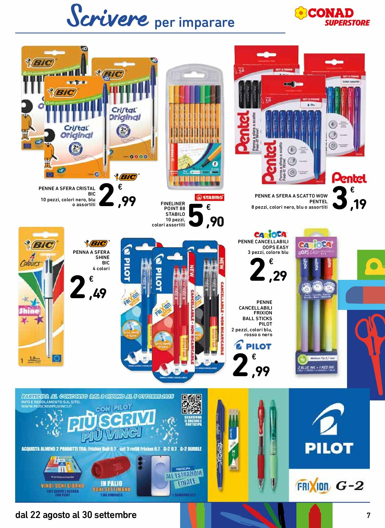 conad-superstore - Volantino Conad Superstore - Catalogo Scuola valido dal 22/08 al 30/09 - page: 7