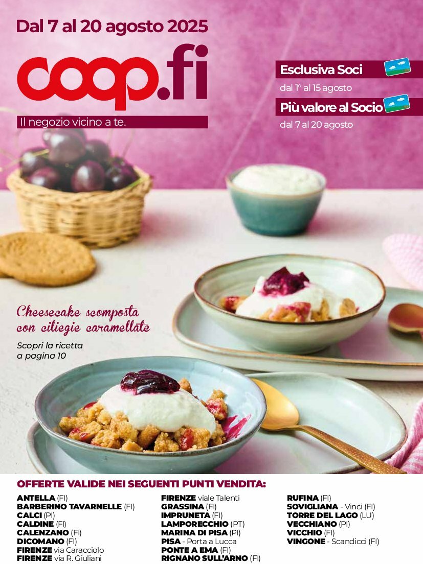 coop-firenze - Volantino Coop Firenze valido dal 07/08 al 20/08