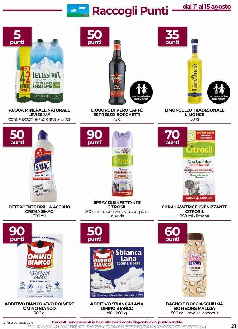 coop-firenze - Volantino Coop Firenze valido dal 07/08 al 20/08 - page: 21