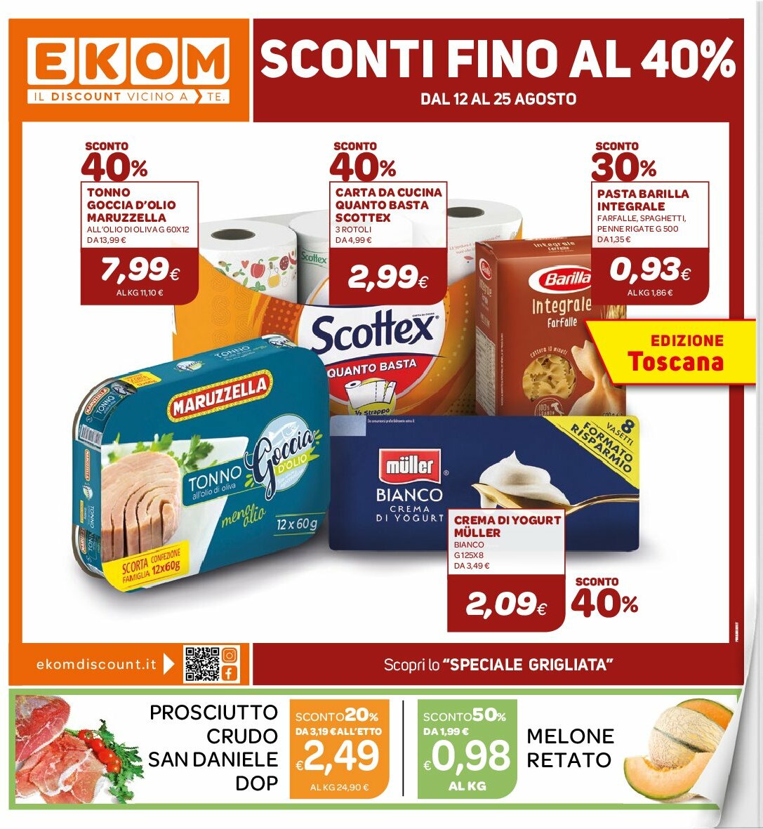 ekom - Volantino Ekom - Toscana valido dal 12/08 al 25/08